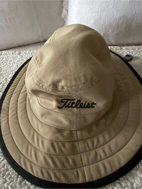 Titleist Tan Bucket Hat with Black Trim